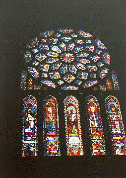 Stained-glass window in Chartres Cathedral