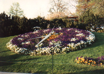 Flower clock in English Garden