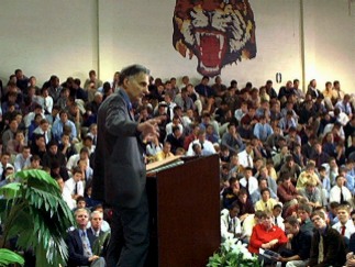 Ralph Nader speaks to Saint Ignatius High School